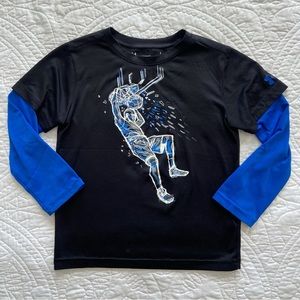 Boys’ Under Armour Long-Sleeve with Basketball Player